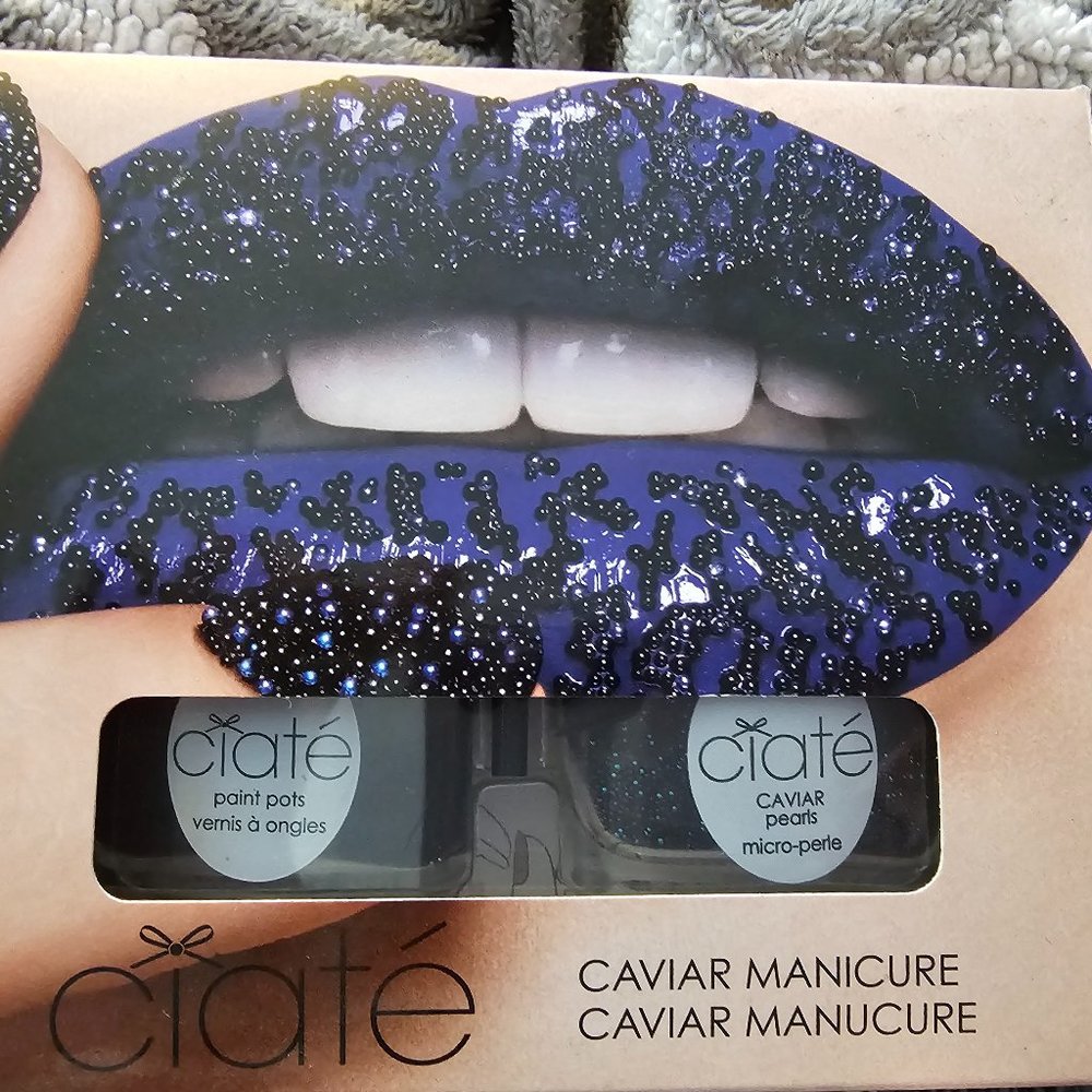 CIATE CAVIAR MANICURE.   COLOR - NAVY BLUE/BLACK  SLIGHTLY USED